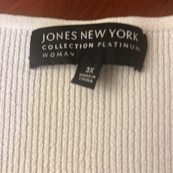Jones New York Women’s Ribbed Tank Top Creamy White 3X - Picture 3 of 6
